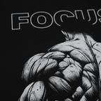 VOID FOCUS — Oversized Black Tee