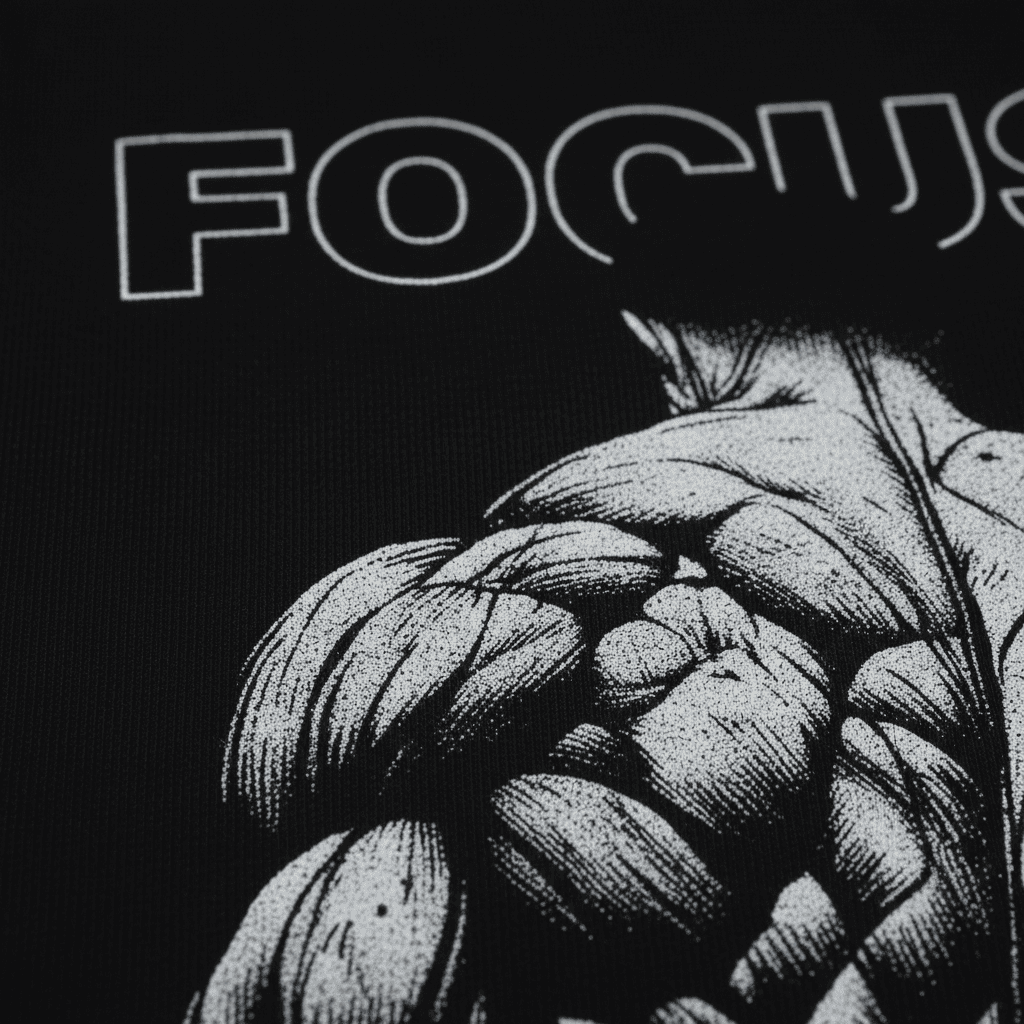 VOID FOCUS — Oversized Black Tee