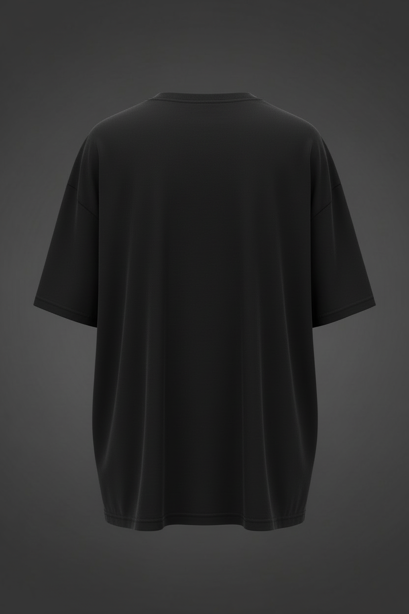 Plain Black T-Shirt - Back
