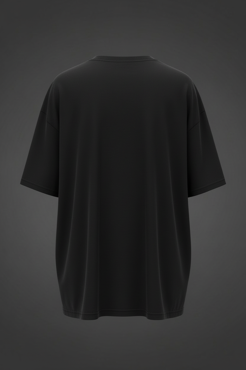 Plain Black T-Shirt - Back