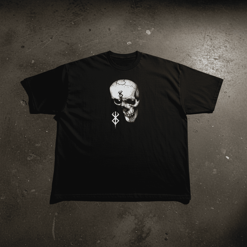 VOID FOCUS — Oversized Black Tee