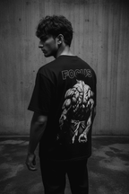VOID FOCUS — Oversized Black Tee